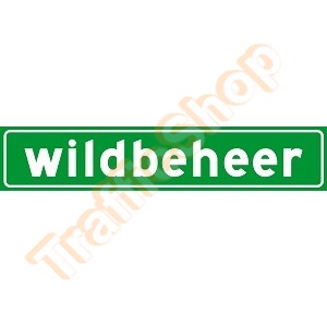 Autobord WILDBEHEER sticker 25x5cm